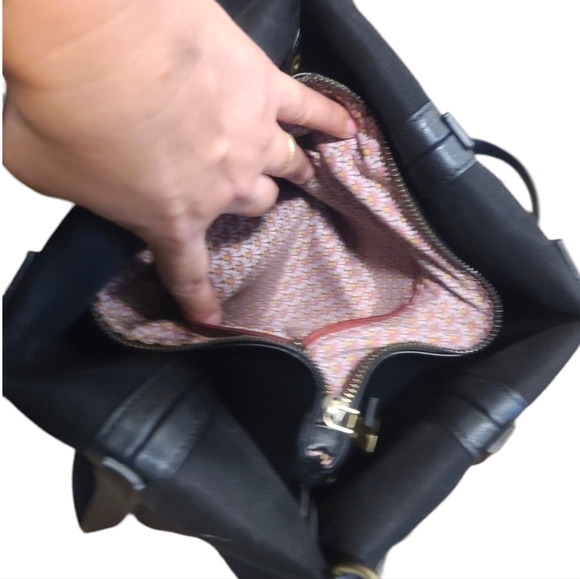 Antik Kraft Black Vegan Leather Bag Snap Closure - Picture 9 of 14